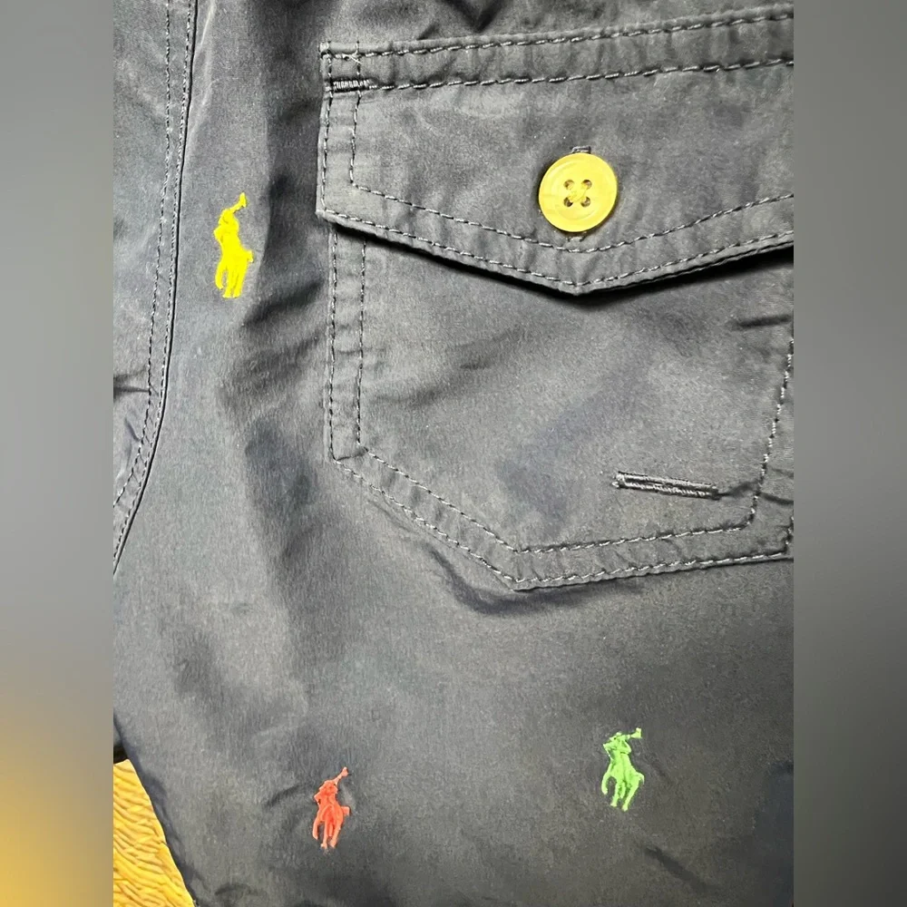 Polo by Ralph Lauren Blue - Embroidered logo Swim Trunks- Youth Size:‎ 6 - Picture 4 of 9
